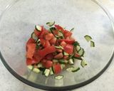 レンジで冷製パスタ作り方1写真