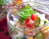 塩トマトともずく酢で♪簡単ライスサラダ作り方9写真