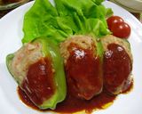 ★簡単！豚ミンチの＊ピーマンの肉詰め＊♪作り方9写真