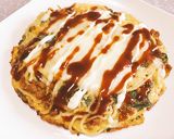 そーめん×大葉×納豆★お好み焼き風作り方4写真