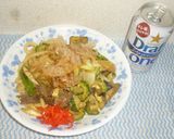 ゴーヤー入り焼き（炒め）うどん作り方6写真
