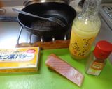 最速のサーモンのガーリックオイル焼き作り方1写真