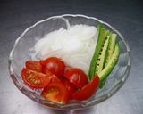 淡路島産ハモと野菜のパスタ風そうめん作り方1写真