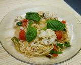 淡路島産ハモと野菜のパスタ風そうめん作り方8写真