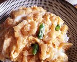 麺つゆで簡単油揚げの玉子とじ丼作り方7写真