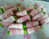 ししとうのベーコン巻き☆めんつゆバター作り方3写真