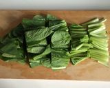 つぶし豆腐と小松菜煮作り方1写真