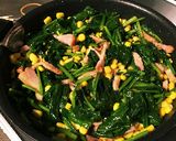 ほうれん草とベーコンのバターソテー☆作り方4写真
