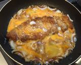 簡単！半熟卵の甘めなカツ丼♡作り方4写真