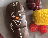 市販黒ちぎりパンで《日焼けオラフ》作り方3写真