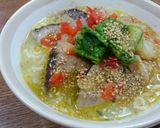 ☆カツオとホタテのアヒージョ塩ラーメン☆作り方5写真