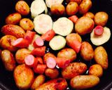 新ジャガと茄子とウインナのガーリック焼き作り方4写真