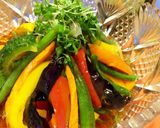 簡単過ぎ！カラフル夏野菜の揚げびたし☆作り方4写真