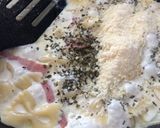 バジルチーズクリームのリボンパスタランチ作り方5写真