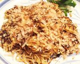 梅風味♡エビと薬味の固焼きそうめん作り方4写真