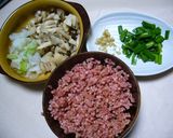 納豆ジャージャー麺(納豆肉味噌麺)作り方1写真