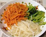 手作りナムルのフライパンビビンバ作り方1写真