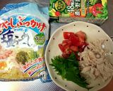 トマトジュースde冷やしぶっかけらーめん作り方1写真