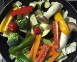 蒸し野菜と蒟蒻うどんの玉子マーボーつけ麺作り方12写真
