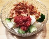 きゅうりと長芋の梅肉おかかあえ作り方3写真