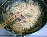 簡単！アスパラ　しめじの　クリームパスタ作り方11写真