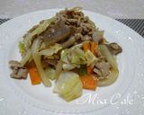 豚肉とコンニャクと野菜のピリ辛炒め　作り方6写真