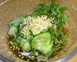 居酒屋気分☆きゅうりとシソだけの酢の物♪作り方4写真