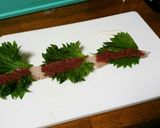 疲労回復魚屋ジューシー太刀魚桜葉梅巻き作り方9写真
