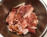 豚肉とキャベツのニンニク塩炒め作り方1写真