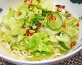 キャベツときゅうりペペロン冷し塩ラーメン作り方7写真