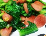 ♬簡単！小松菜とウインナーの炒め物♬作り方4写真