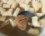 おあげと里芋の味噌汁作り方4写真