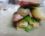 焼き茄子と牛ソテーのミルフィーユ風作り方5写真