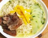 夏野菜と豚バラ♡冷やしぶっかけ塩ラーメン作り方3写真