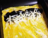 海苔の佃煮&チーズin玉子焼作り方3写真