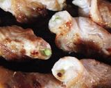 豚うす切り肉のキャベツ梅チーズ巻き焼き作り方2写真