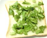 セロリの葉と黒豆のごま塩昆布トースト作り方3写真