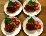 時短！お豆腐、ひき肉、味噌でハンバーグ♪作り方6写真