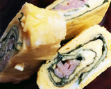 大葉とハムのマヨネーズ卵焼き作り方6写真
