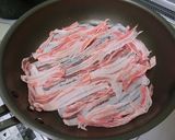 片栗粉で！豚バラ肉ともやしのモチモチ焼き作り方3写真