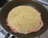 片栗粉で！豚バラ肉ともやしのモチモチ焼き作り方4写真