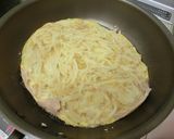 片栗粉で！豚バラ肉ともやしのモチモチ焼き作り方5写真