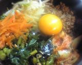 フライパン一つで手抜き我家の石焼ビビンバ作り方5写真