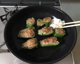 ピーマン肉詰め。ひき肉と豆腐でふんわり。作り方7写真