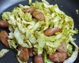 キャベツとウインナーのカレー塩らーめん作り方3写真