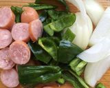 鍋で、ワンポットパスタ（ナポリタン）作り方1写真