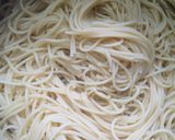 茄子とほうれん草と豚肉のパスタ作り方1写真