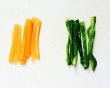ピーマンと人参のおかか炒め作り方1写真