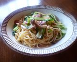 小松菜とベーコンのスパゲティー♪作り方5写真