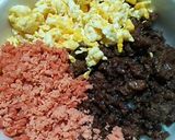 簡単★茶系の三色丼作り方5写真